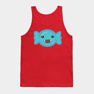 Cute Smiling Candy Design for Trick or Treat Halloween Tank Top